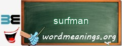 WordMeaning blackboard for surfman